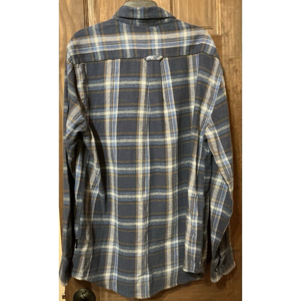 Eddie Bauer Insignia Blue Canyon Plaid Flannel Shirt Medium NWT - Picture 3 of 4